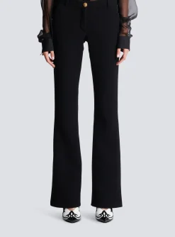 Women Balmain Bootcut Crepe Trousers