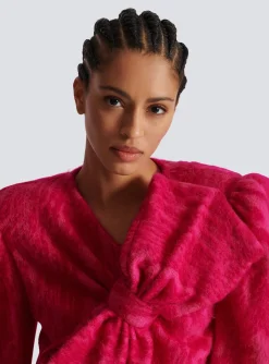 Women Balmain Brushed Mohair Jumper