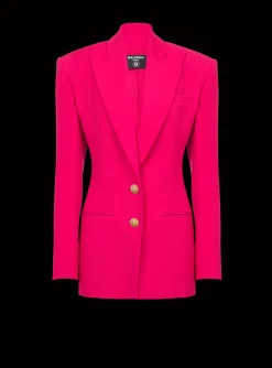 Women Balmain 2-button Cinched-waist Jacket