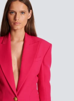 Women Balmain 2-button Cinched-waist Jacket