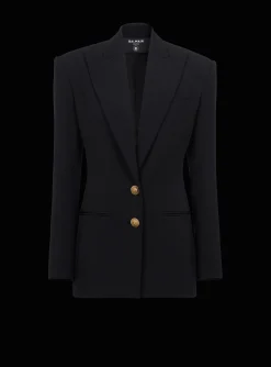 Women Balmain 2-button Cinched-waist Jacket