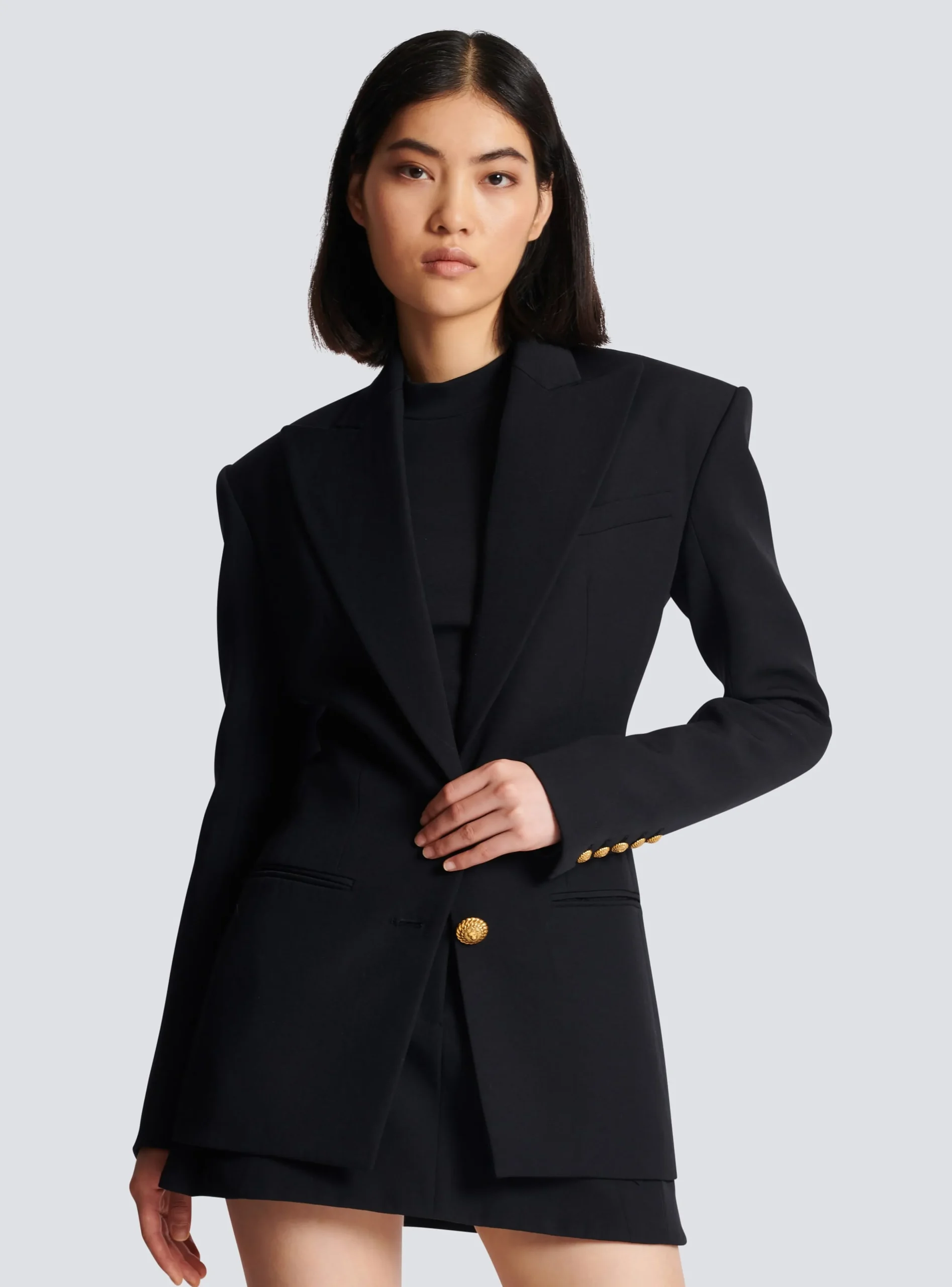 Women Balmain 2-button Cinched-waist Jacket