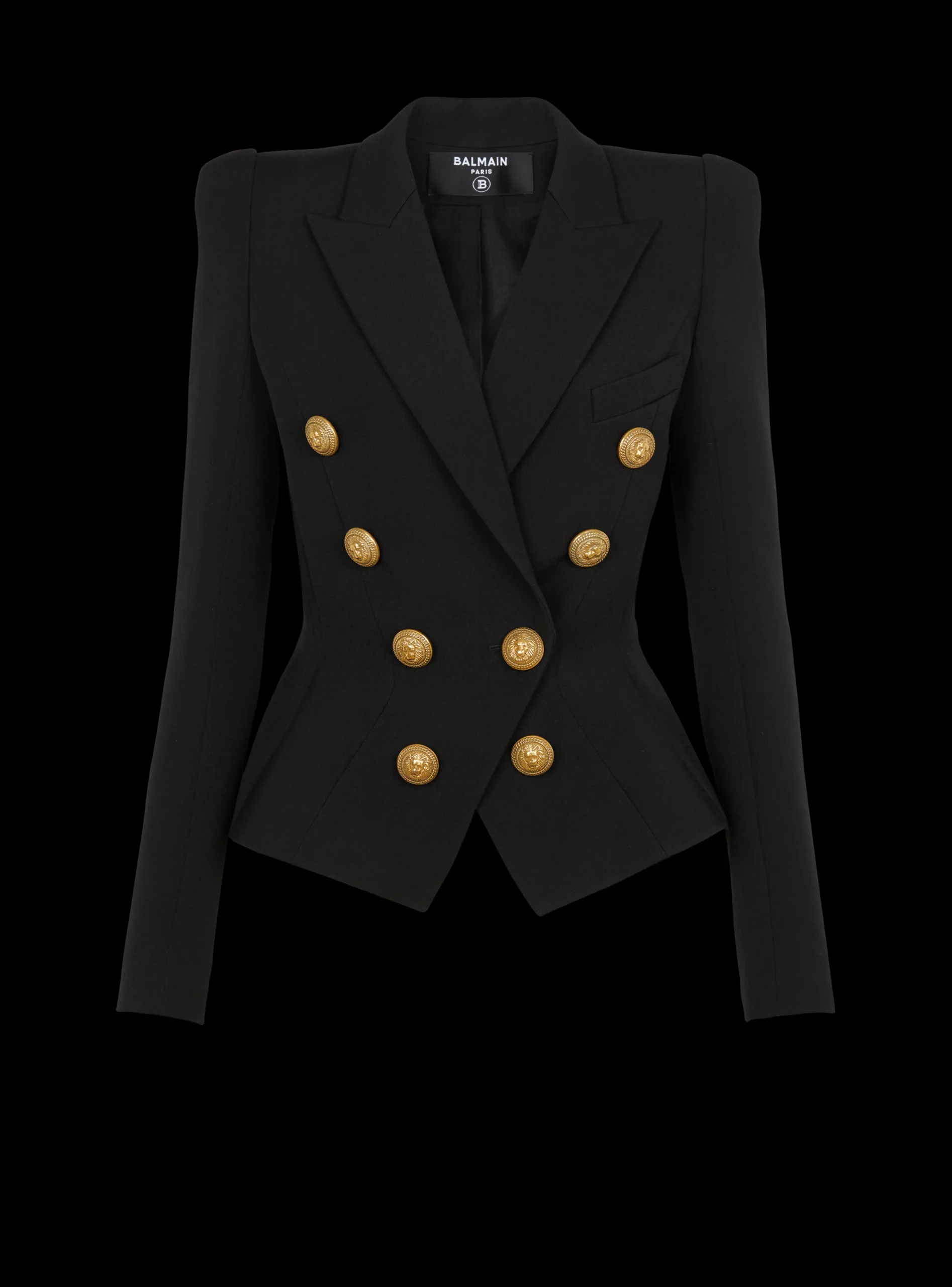 Women Balmain 8-button Cinched-waist Jacket