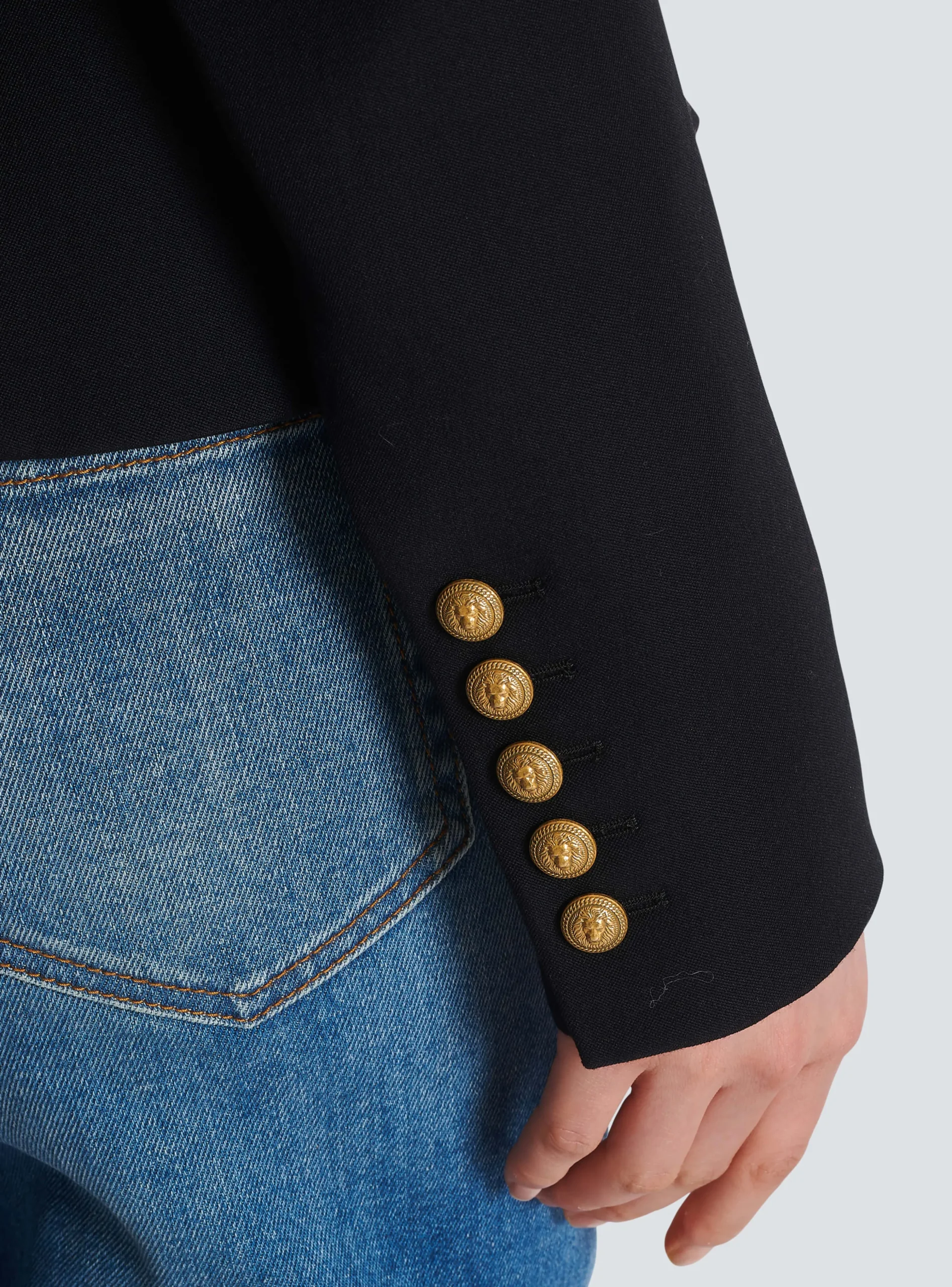 Women Balmain 8-button Cinched-waist Jacket