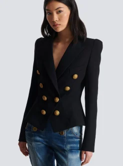 Women Balmain 8-button Cinched-waist Jacket