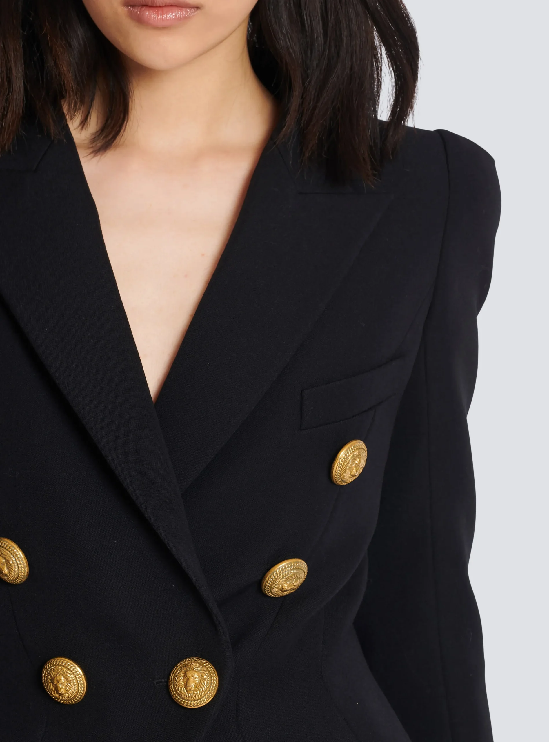 Women Balmain 8-button Cinched-waist Jacket