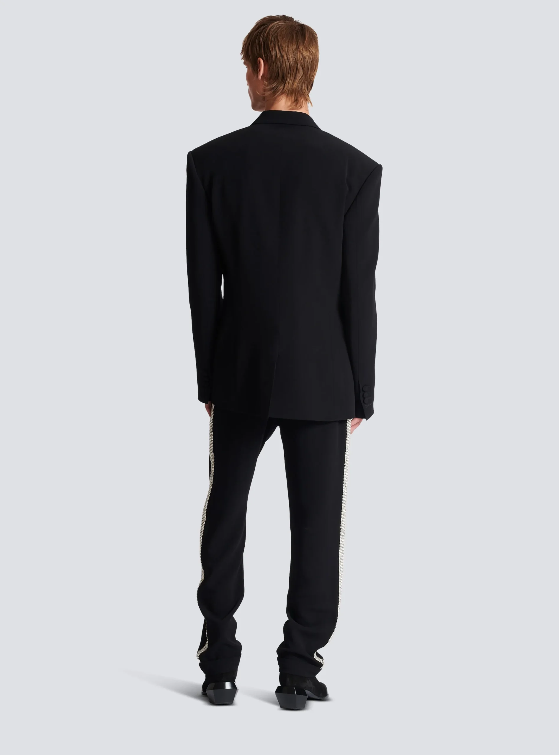 Balmain 1-button Crepe And Satin Jacket