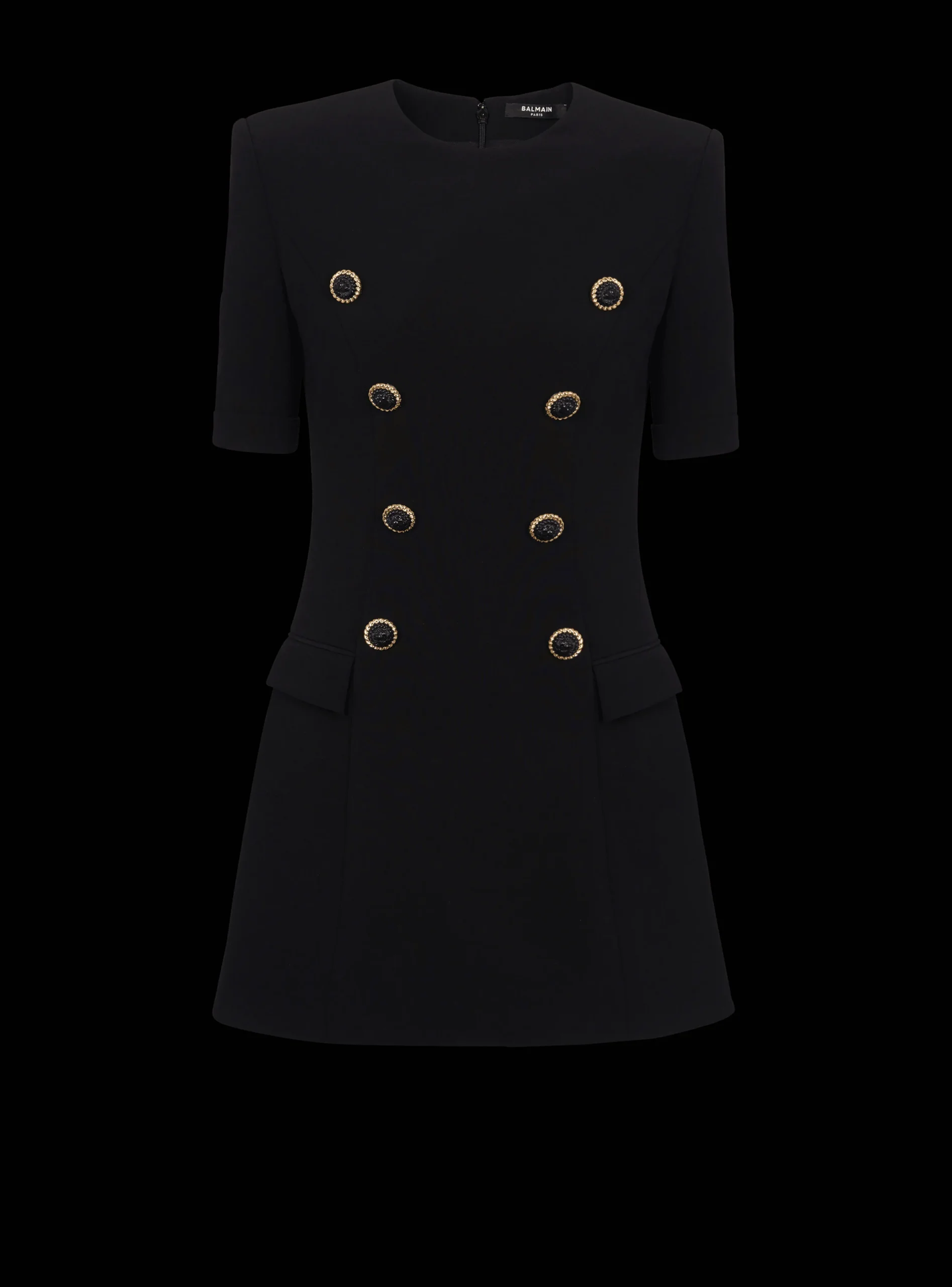 Women Balmain 8-button Crepe Dress