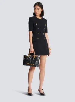 Women Balmain 8-button Crepe Dress