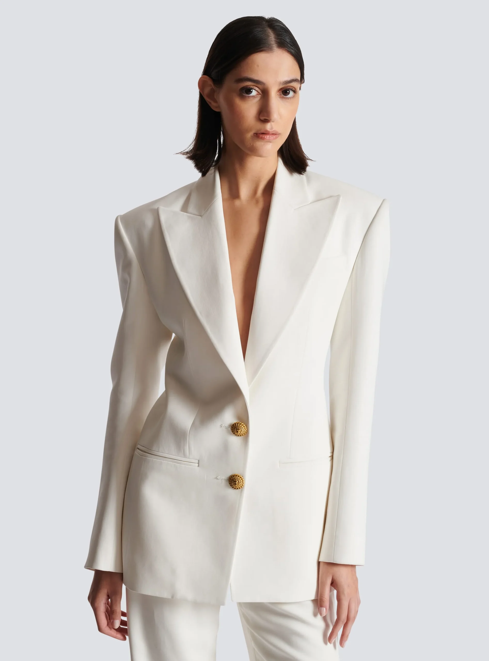 Women Balmain 2-button Crepe Jacket