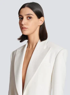 Women Balmain 2-button Crepe Jacket