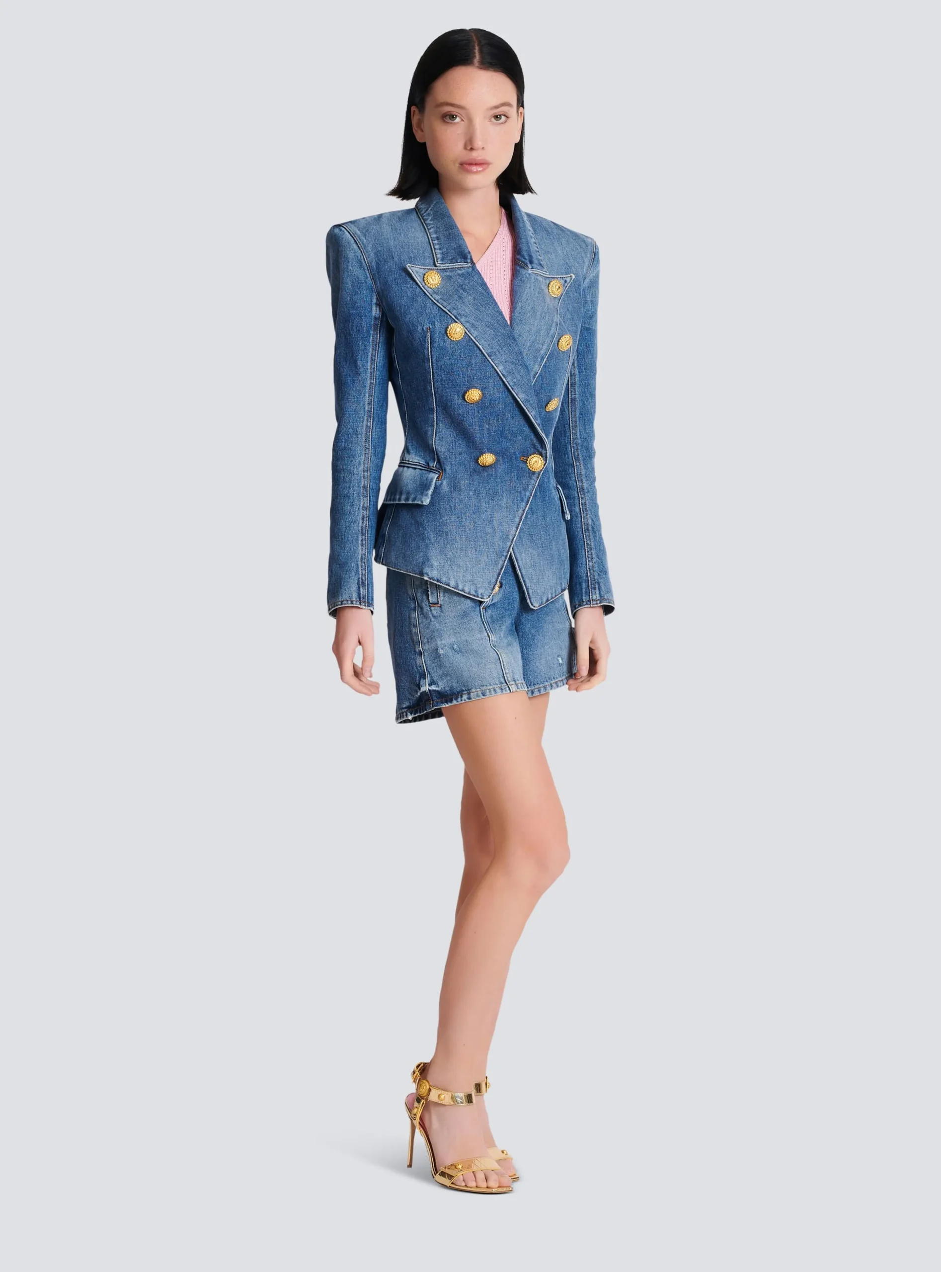 Women Balmain 8-button Denim Jacket