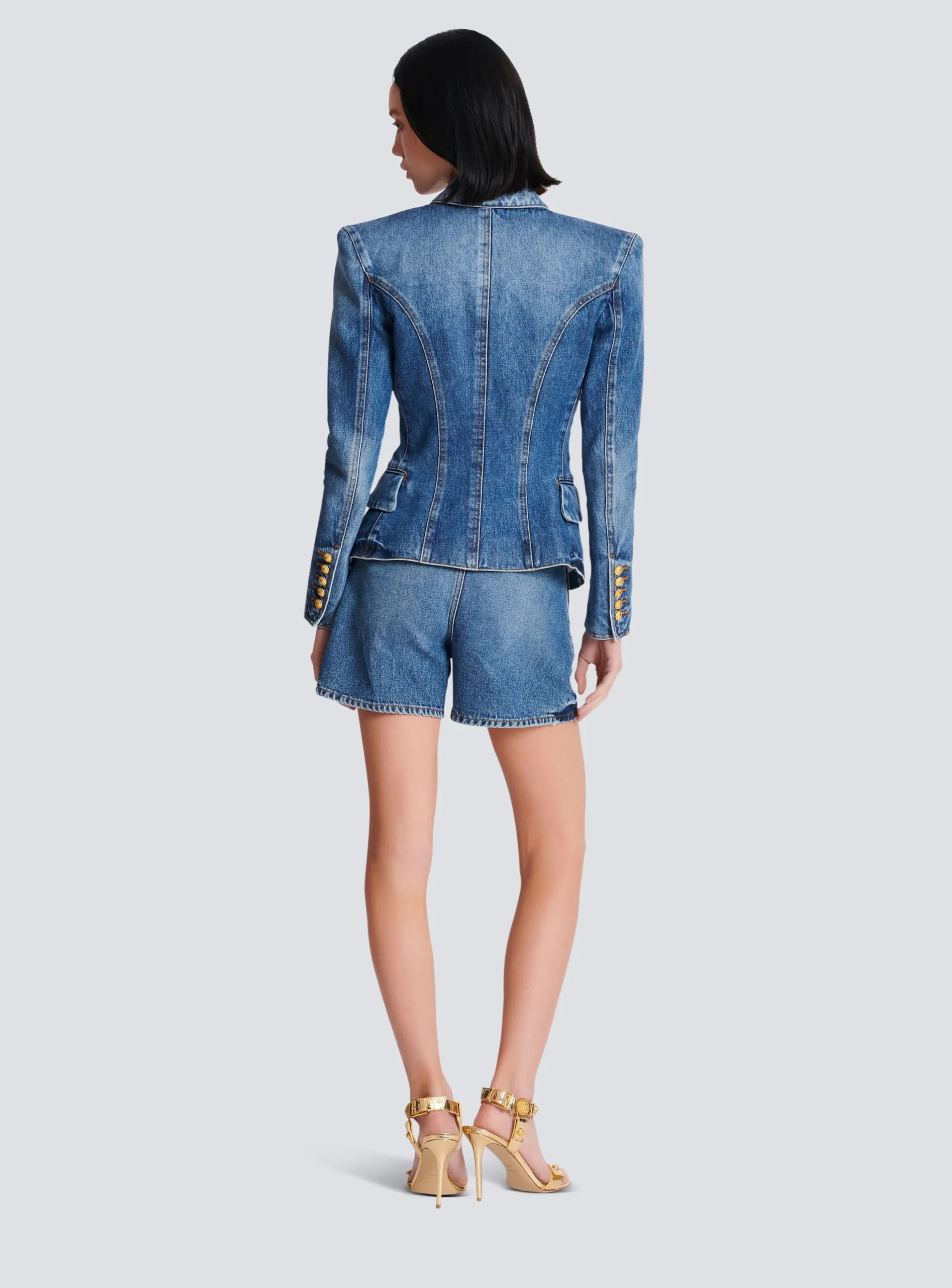 Women Balmain 8-button Denim Jacket