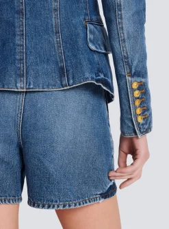 Women Balmain 8-button Denim Jacket