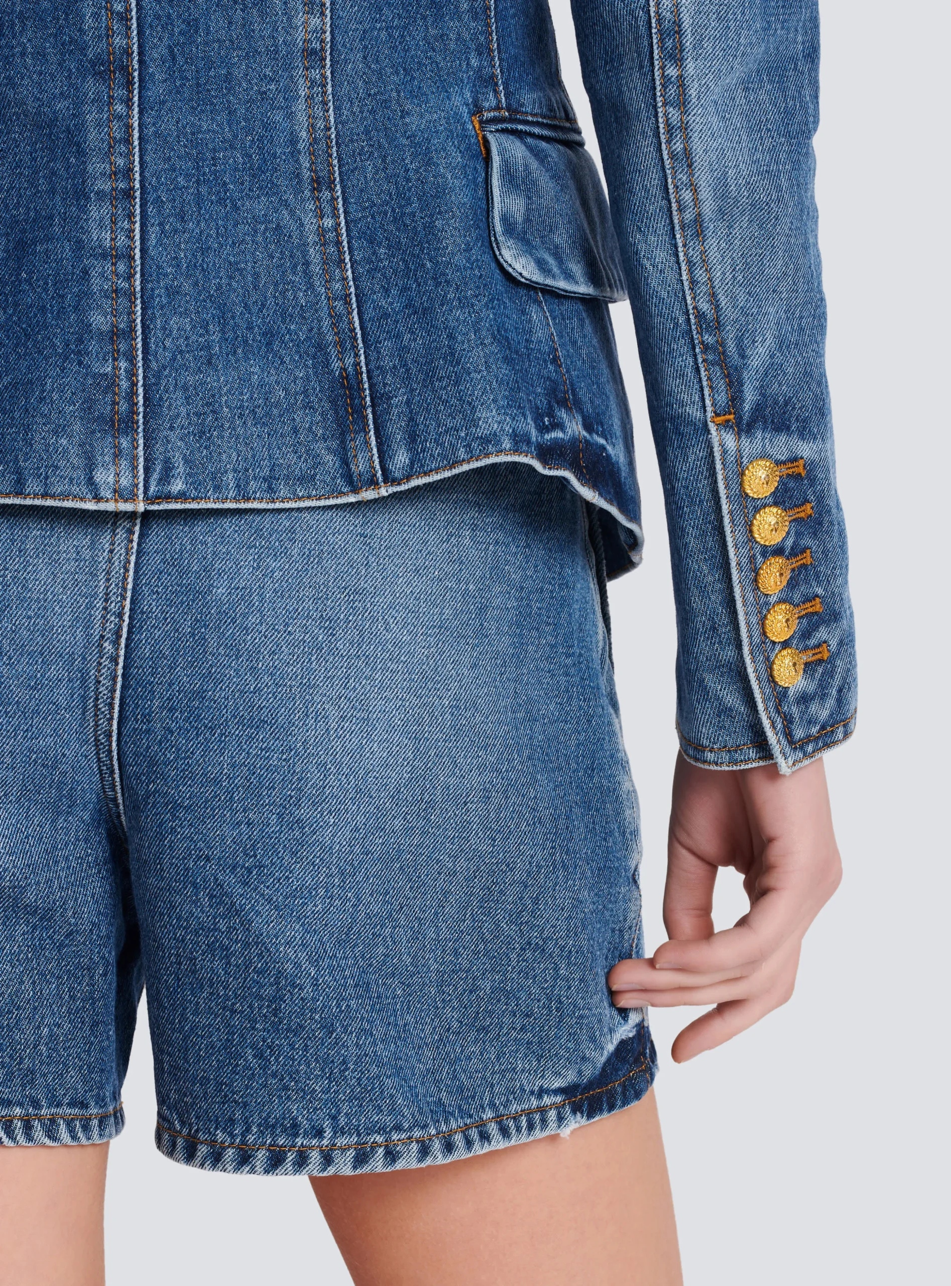 Women Balmain 8-button Denim Jacket