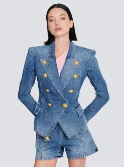 Women Balmain 8-button Denim Jacket