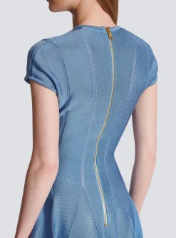 Women Balmain 6-button Knit Dress