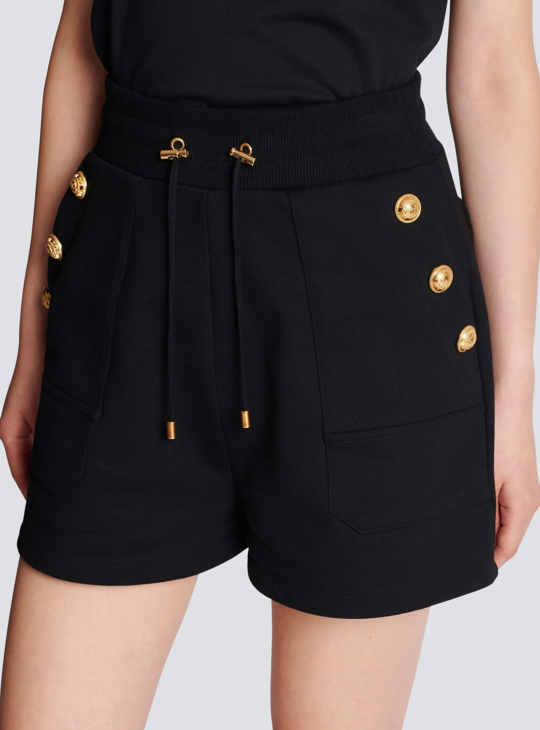 Women Balmain 6-button Knit Shorts