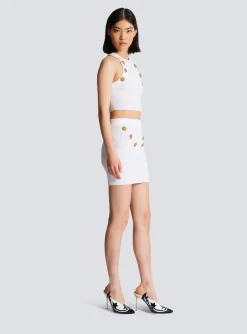 Women Balmain 6-button Knit Skirt