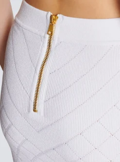 Women Balmain 6-button Knit Skirt