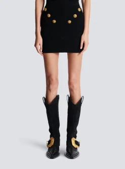 Women Balmain 6-button Knit Skirt