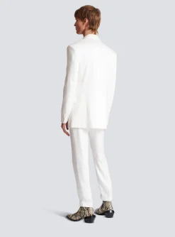 Balmain 6-button Monogram Satin Jacket