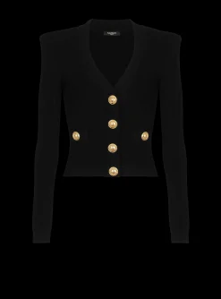 Women Balmain Buttoned Knit Cardigan