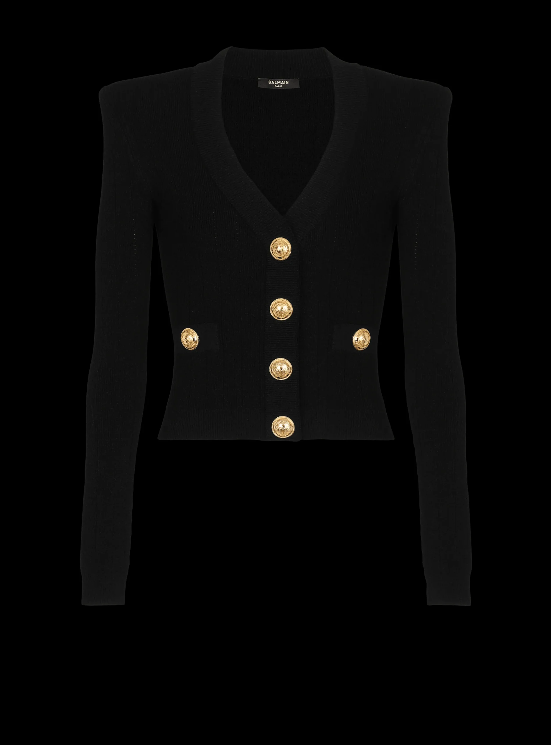 Women Balmain Buttoned Knit Cardigan