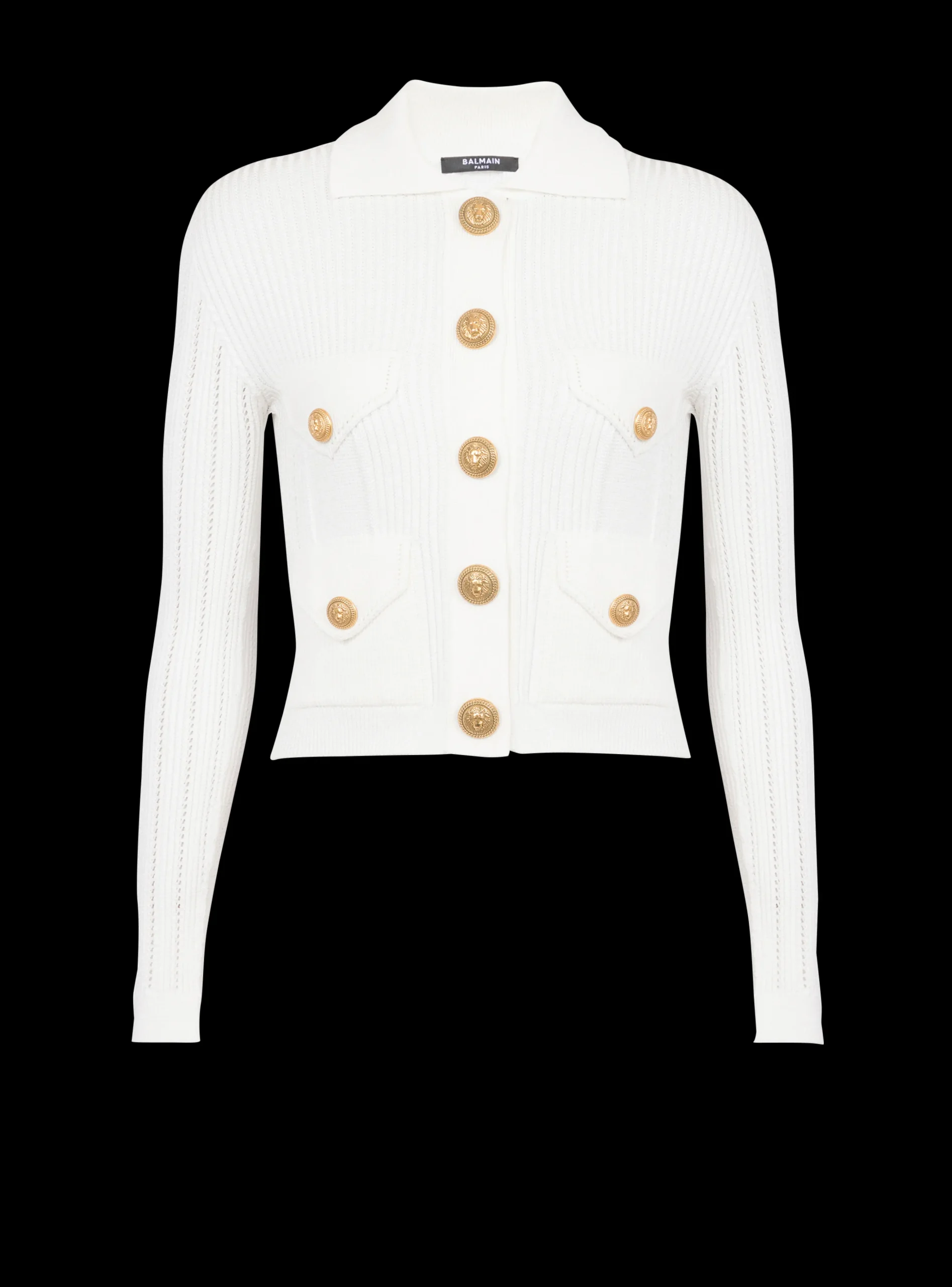 Women Balmain Buttoned Knit Cardigan