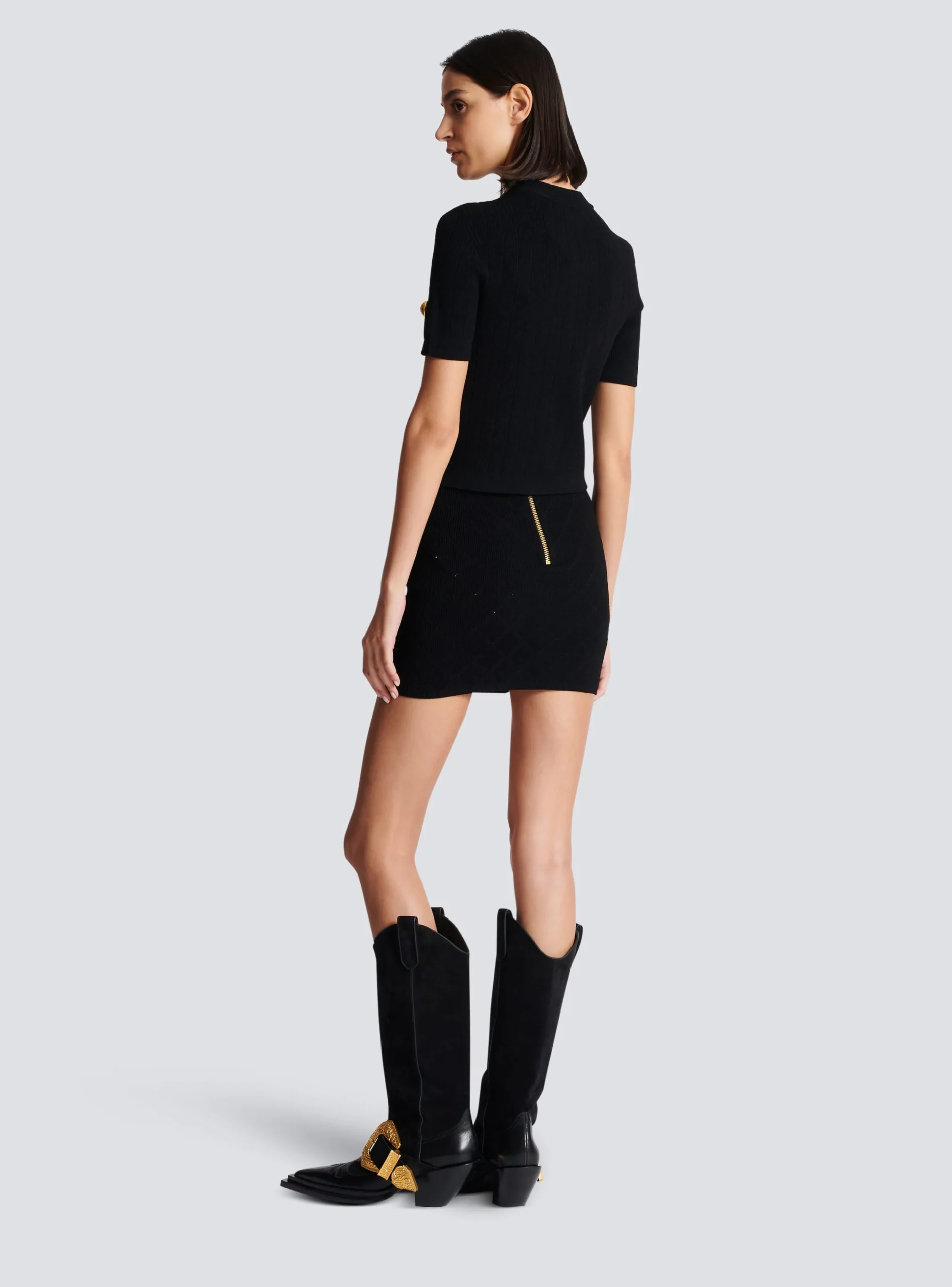Women Balmain Buttoned Knit Cardigan