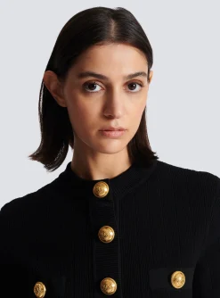 Women Balmain Buttoned Knit Cardigan