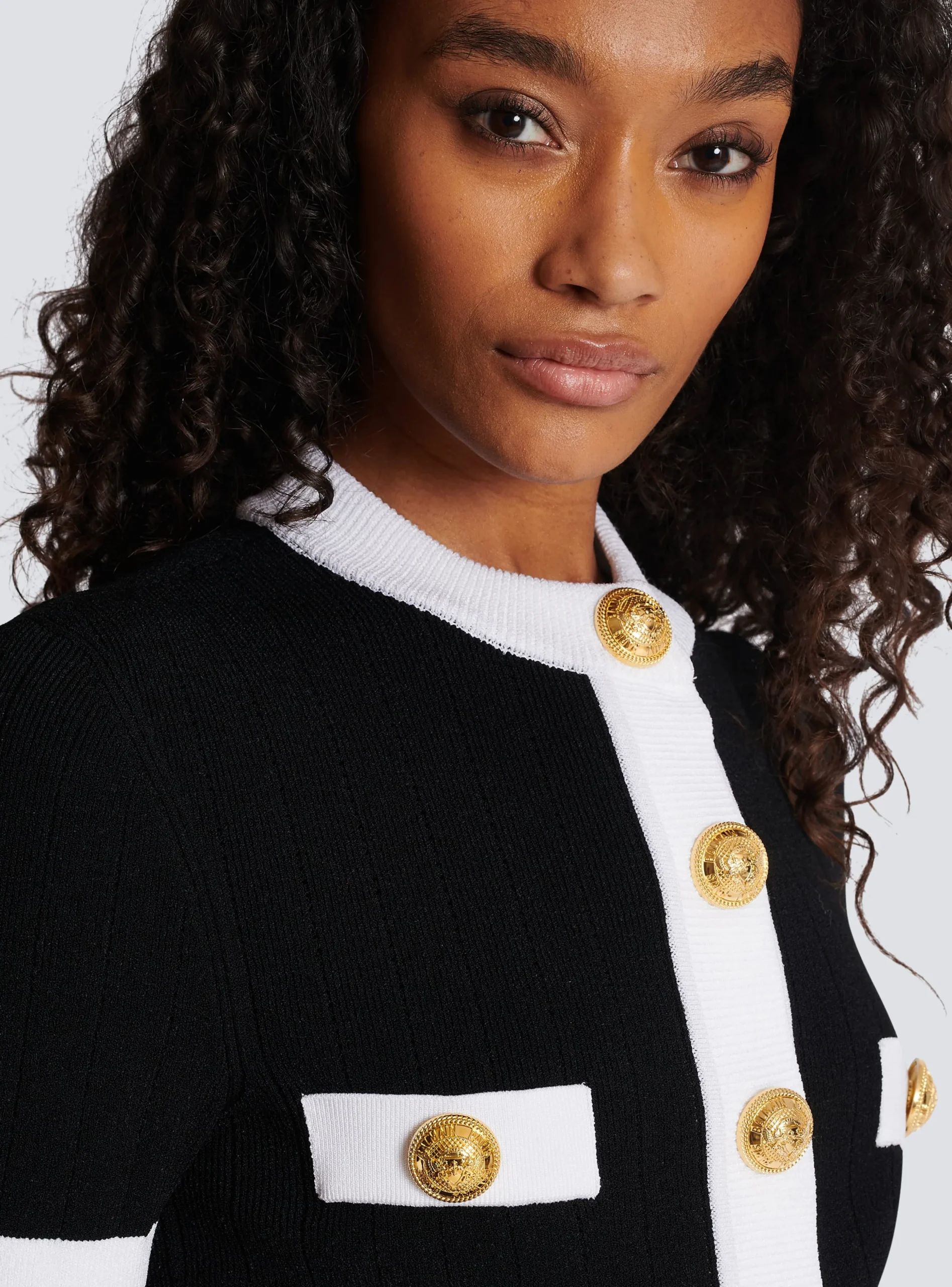 Women Balmain Buttoned Knit Cardigan