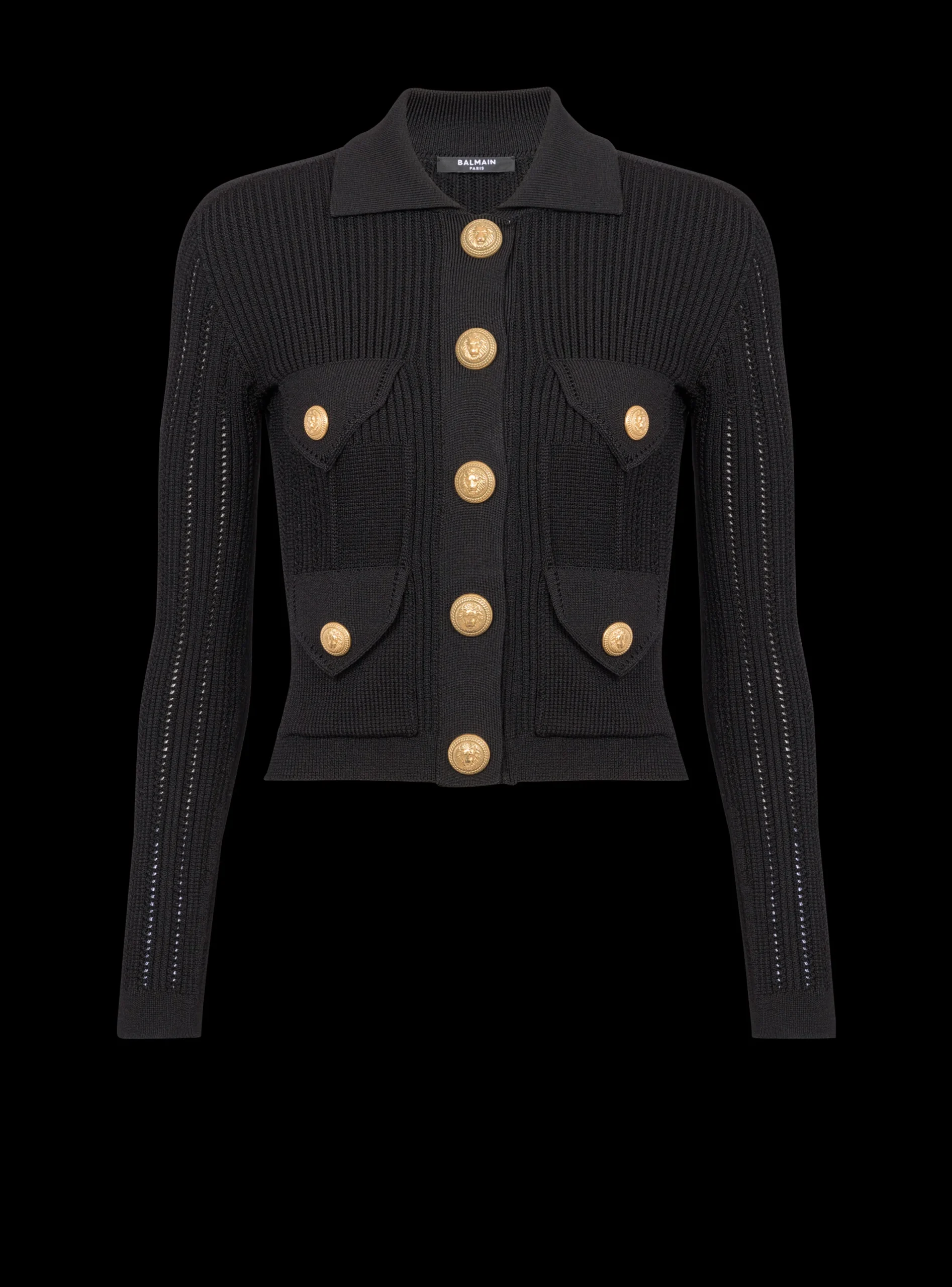 Women Balmain Buttoned Knit Cardigan
