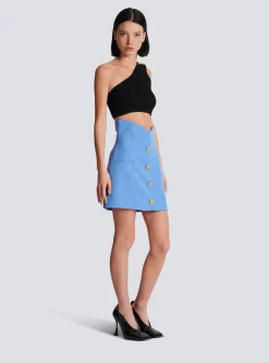 Women Balmain Buttoned Tulip Skirt