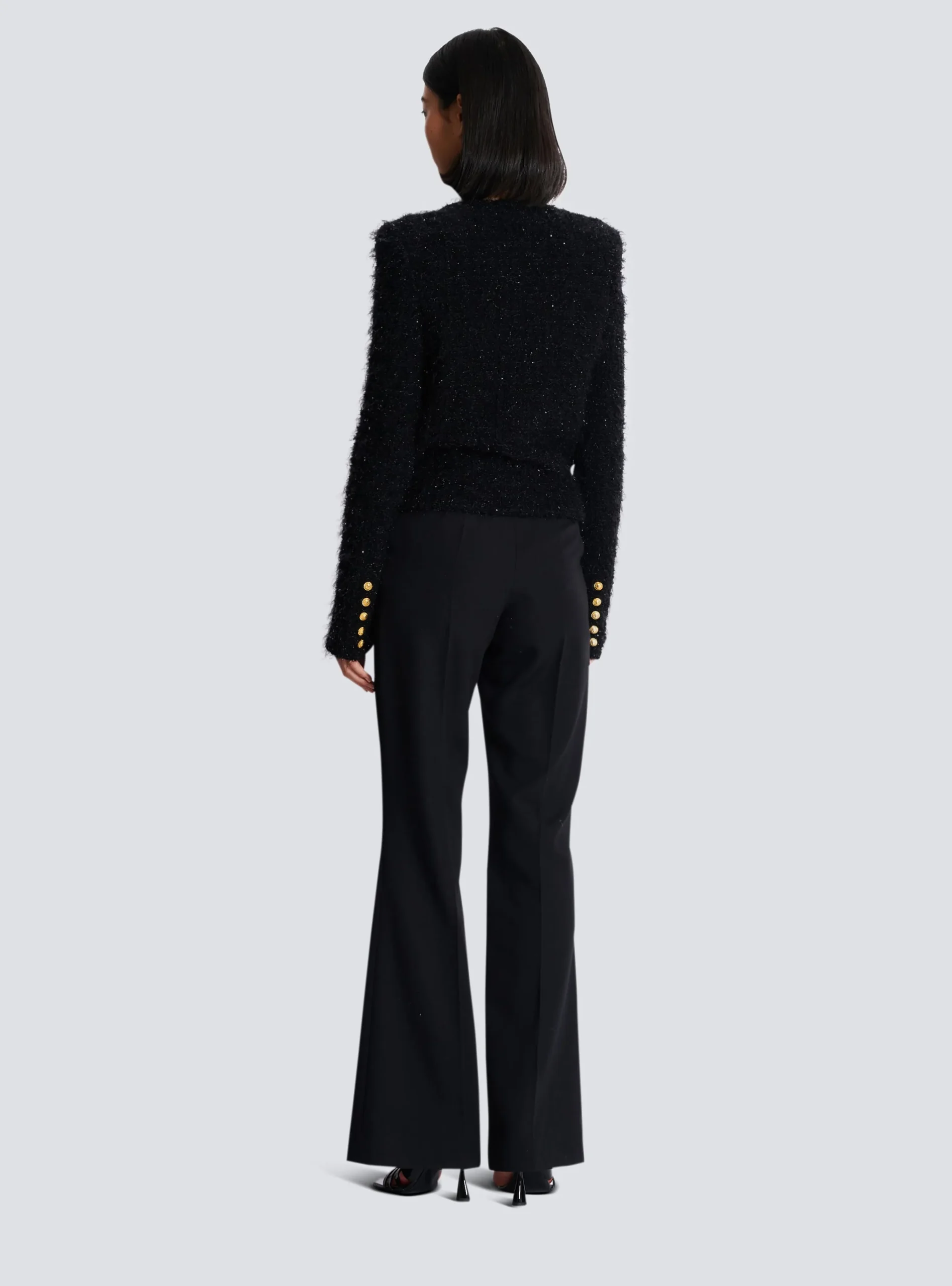 Women Balmain Buttons Tweed Jacket