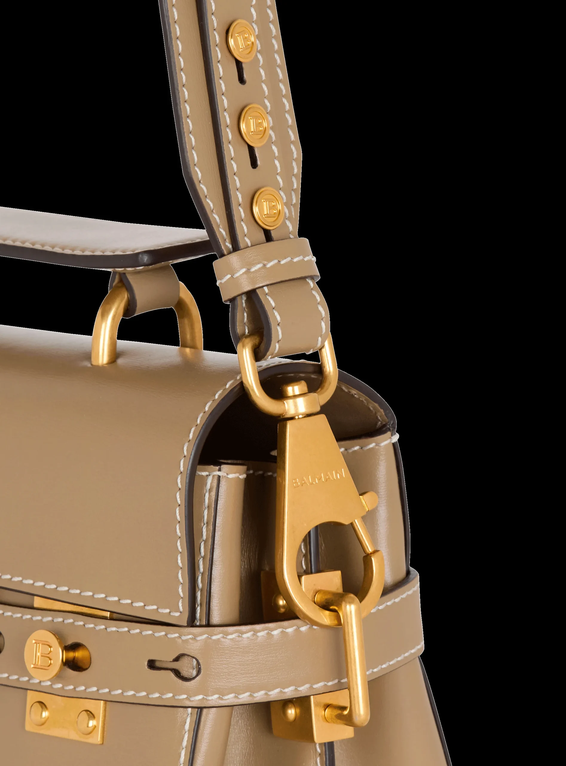 Women Balmain Calfskin B-Buzz 23 Bag