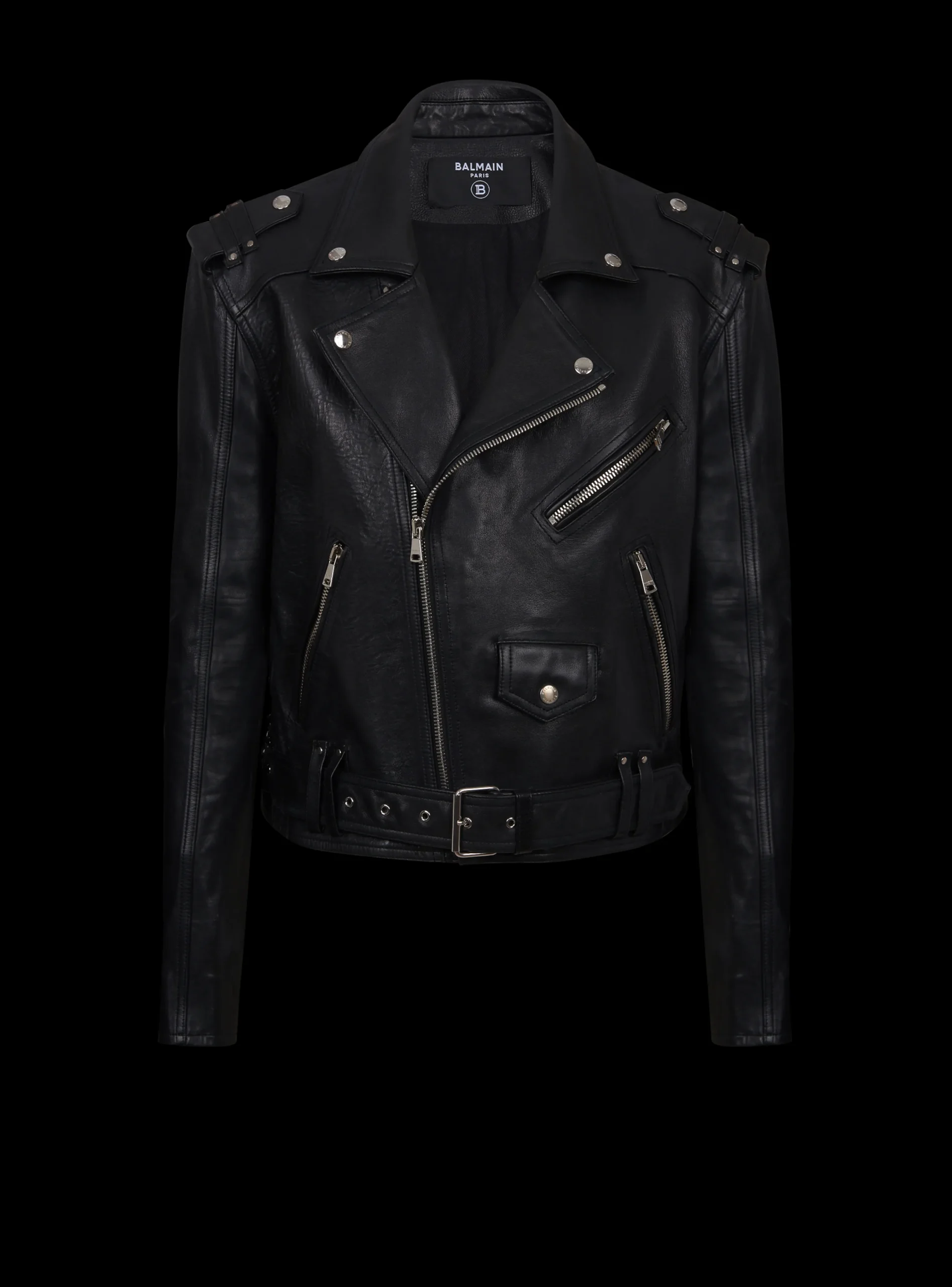 Balmain Calfskin Biker Jacket