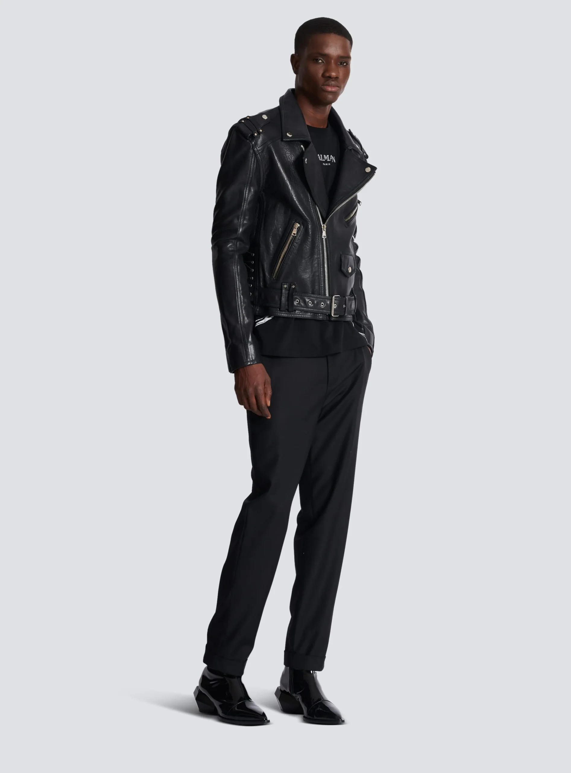 Balmain Calfskin Biker Jacket