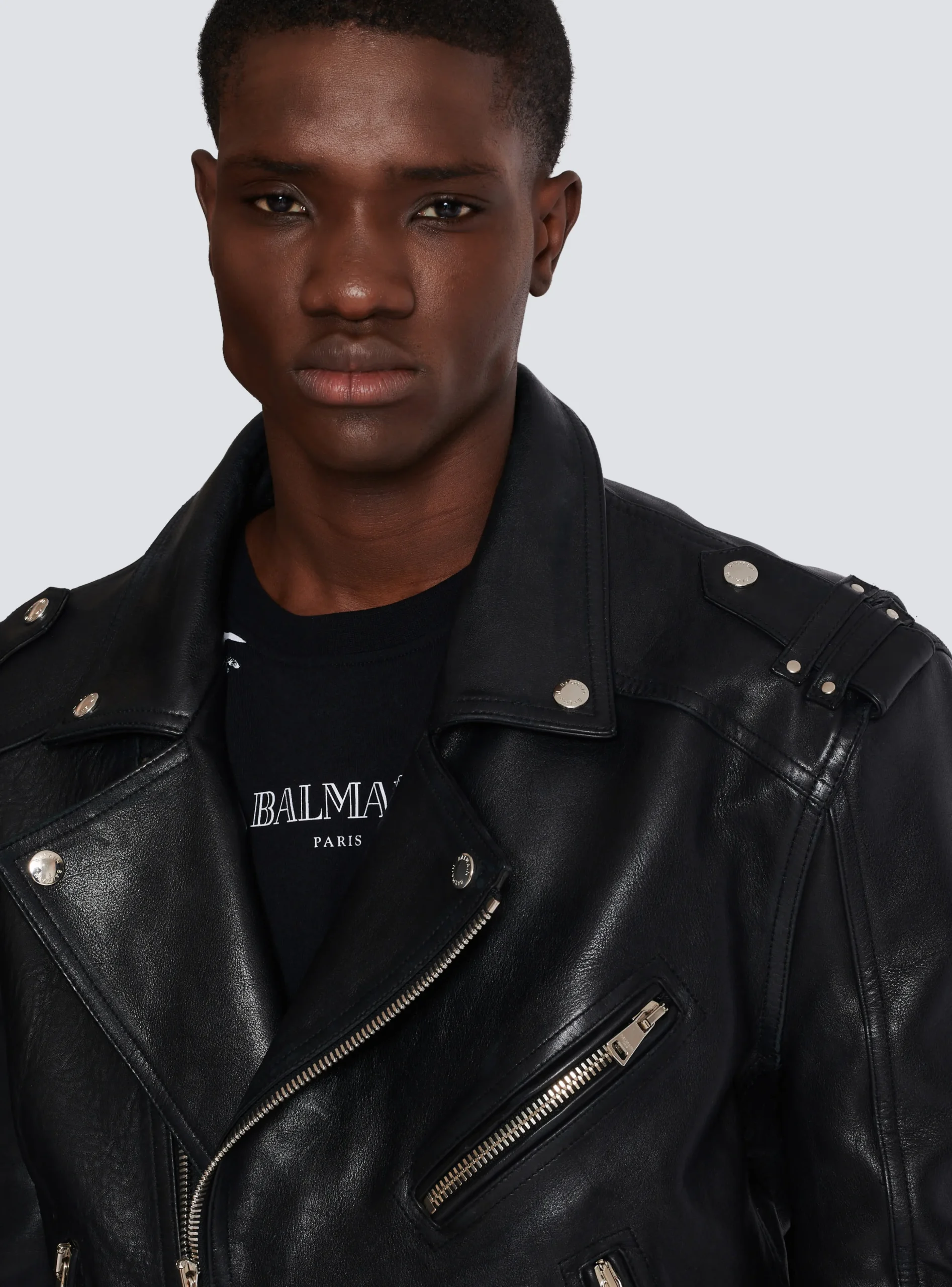 Balmain Calfskin Biker Jacket