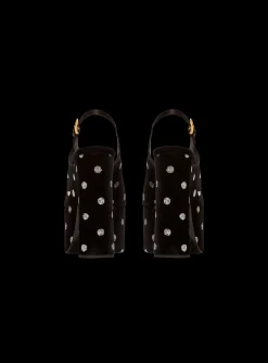 Women Balmain Cam Sandals In Velvet With Polka Dots