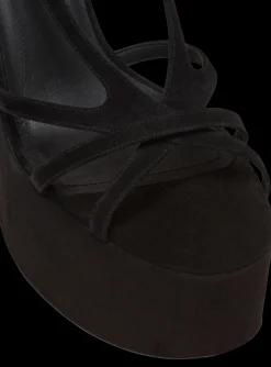 Women Balmain Cam Suede Platform Sandals