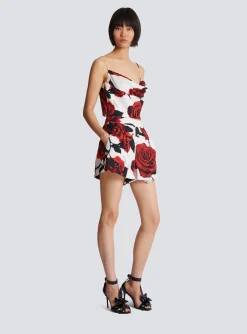 Women Balmain Cami Top With Roses Print