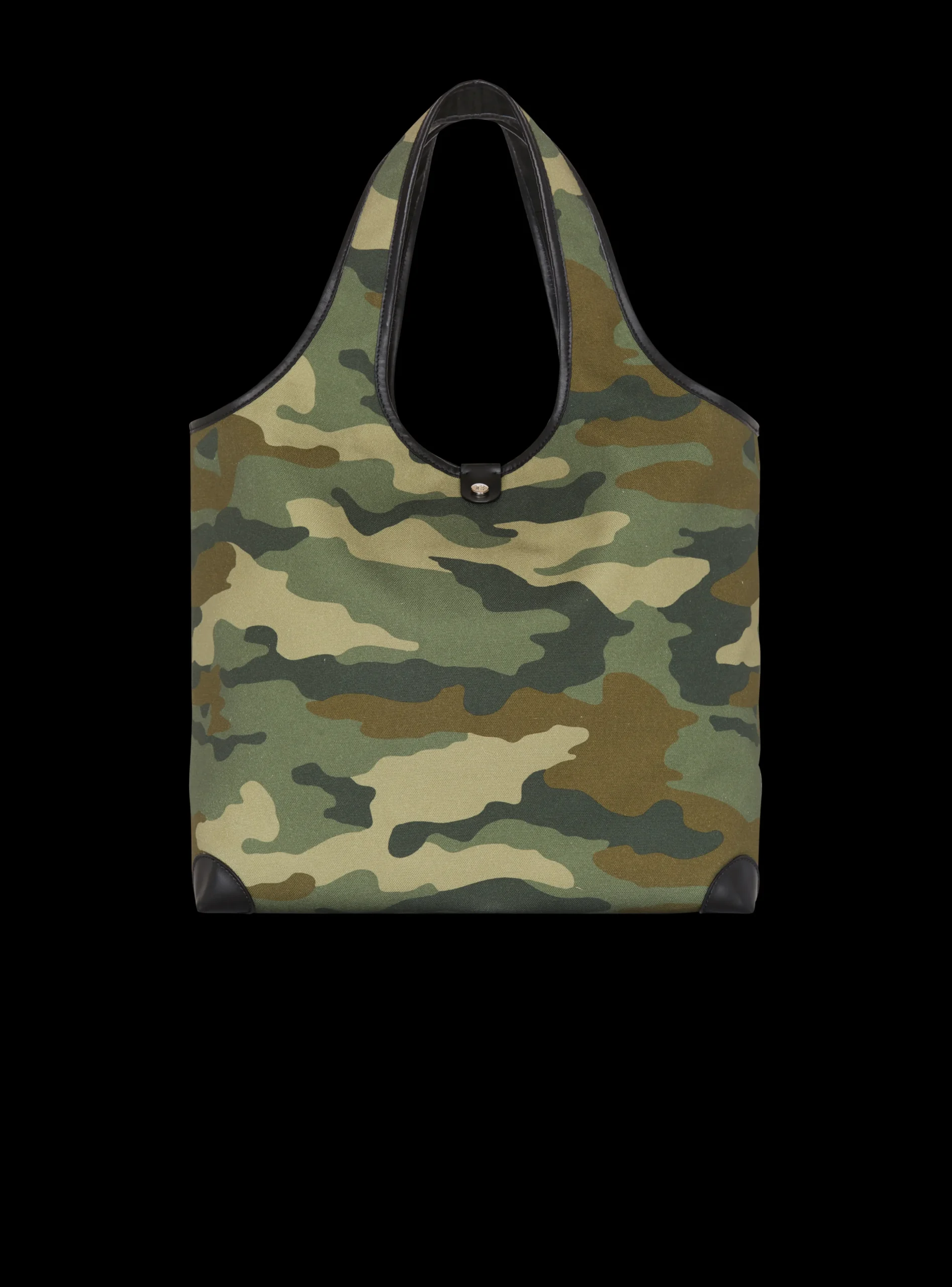 Balmain Camouflage Canvas B-Army Grocery Bag With Vintage Logo
