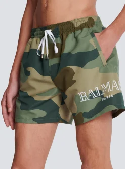 Balmain Camouflage Swim Shorts