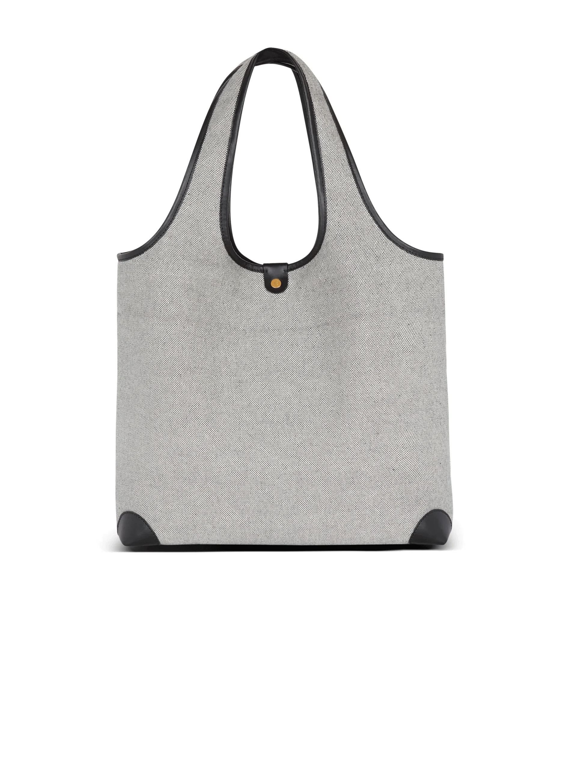 Women Balmain Canvas And Leather B-army Grocery Bag