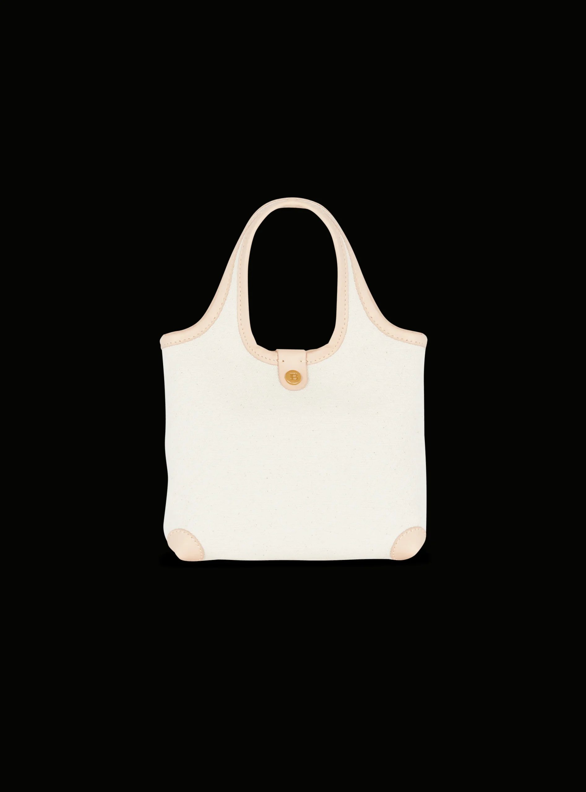Women Balmain Canvas And Leather B-army Grocery Bag