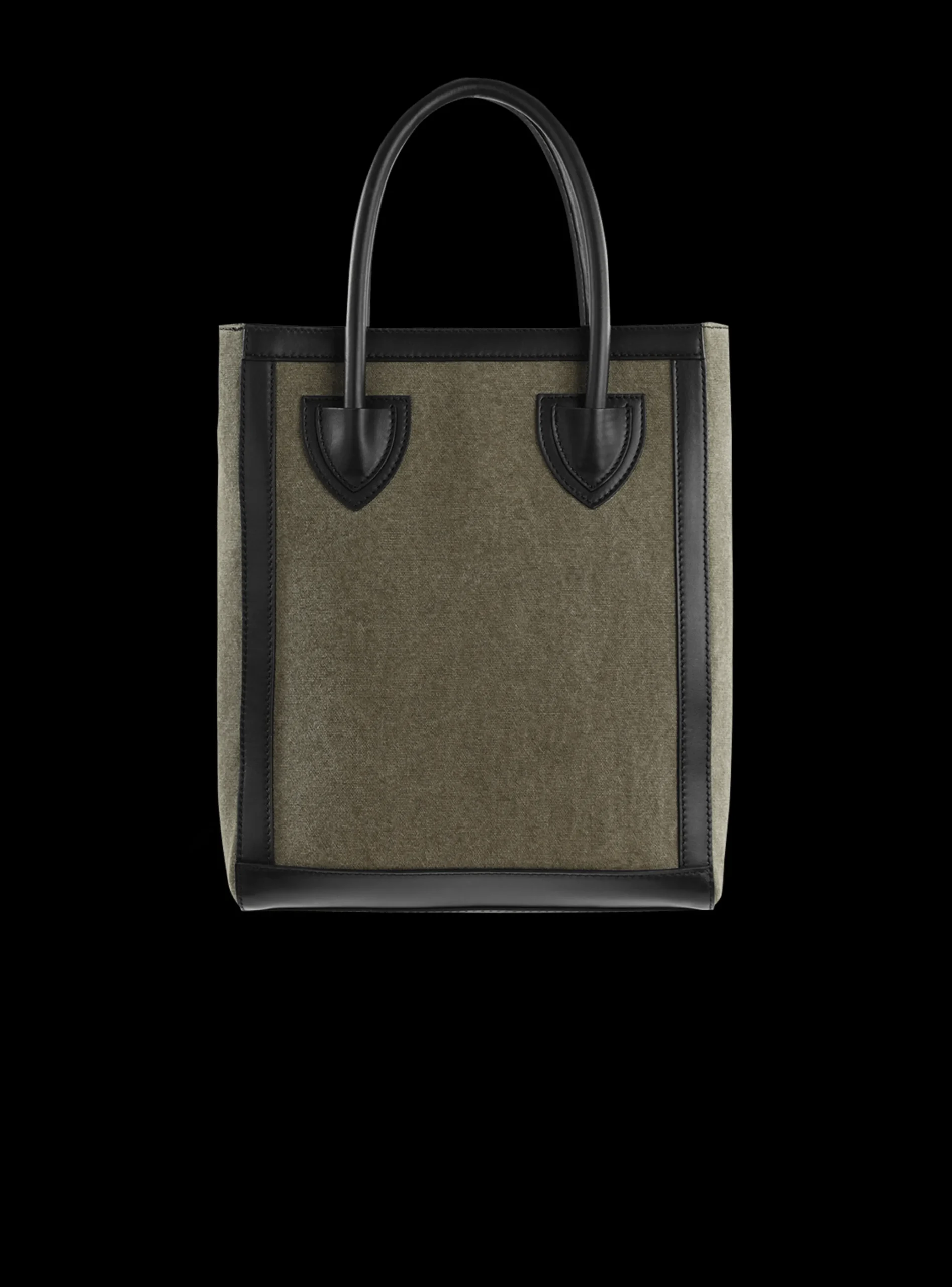 Women Balmain Canvas B-Army 26 Bag With Leather Panels