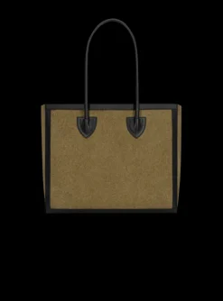 Women Balmain Canvas B-Army 42 Tote With Leather Panels