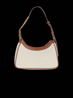 Women Balmain Canvas B-Army Handbag With Leather Panels