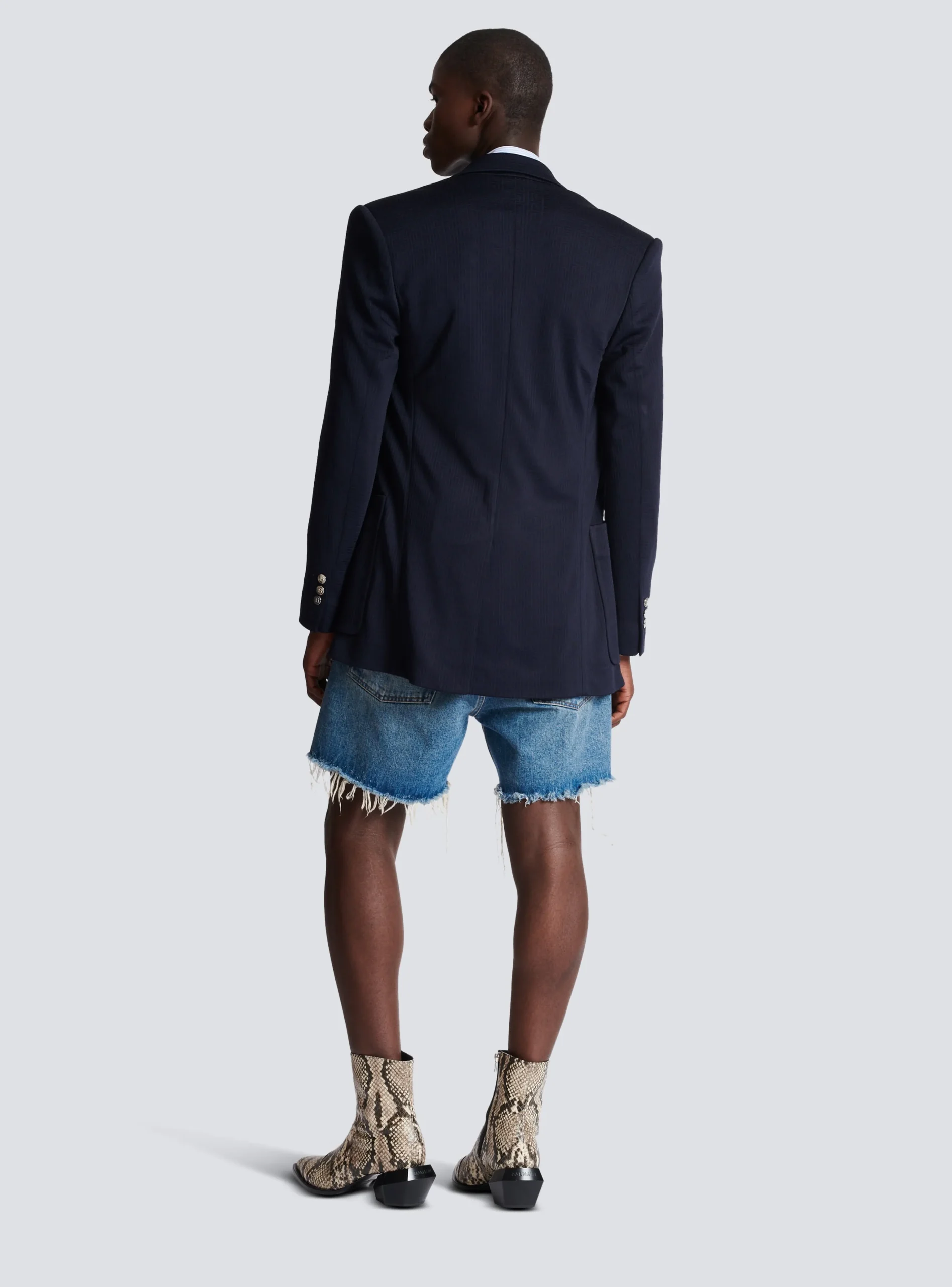 Balmain Casual Mini Monogram Blazer